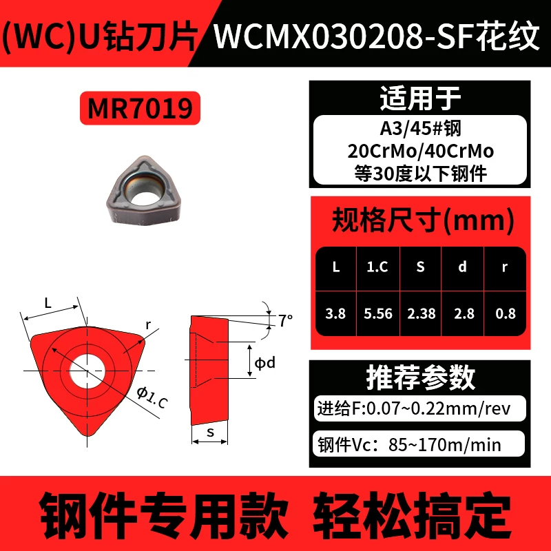 WC款U钻刀片