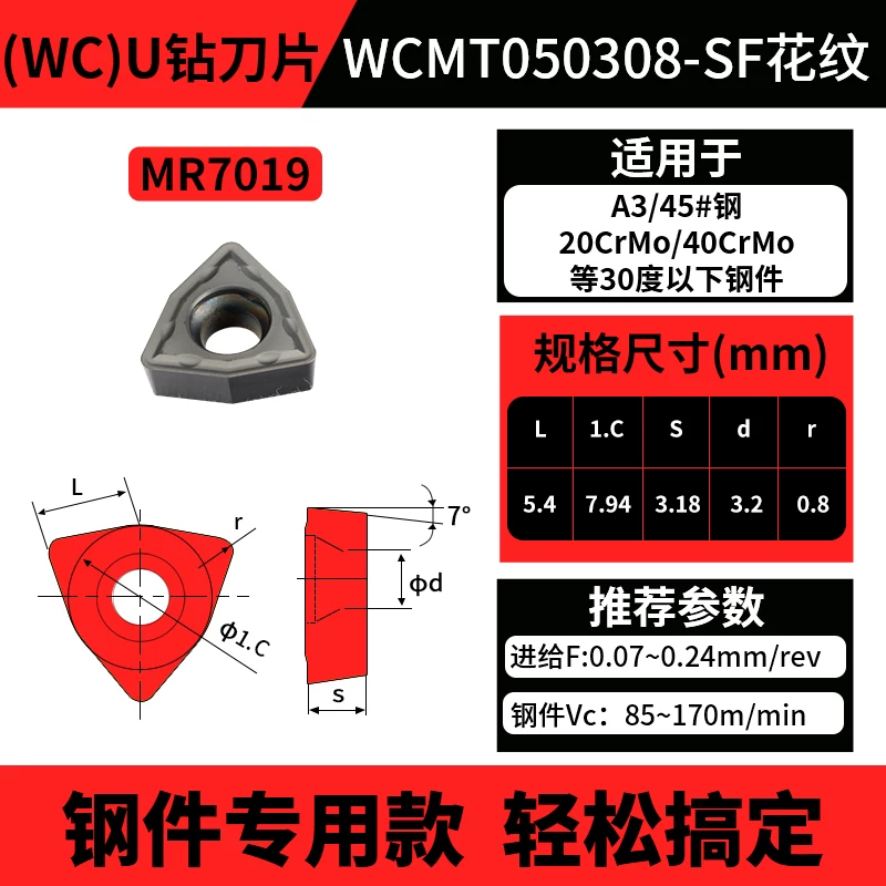 WC款U钻刀片