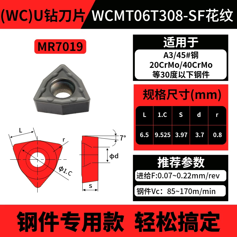 WC款U钻刀片