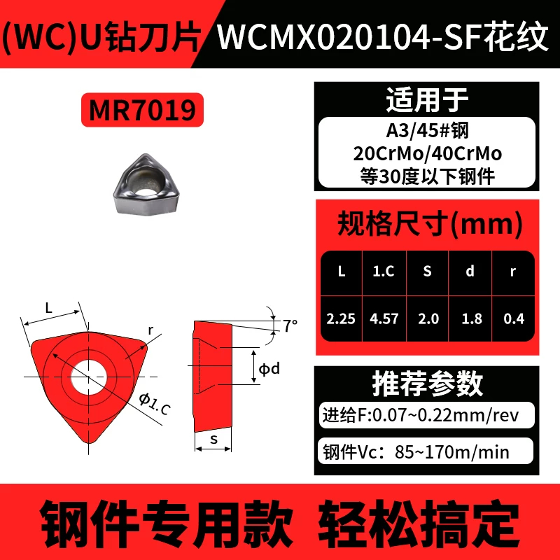 WC款U钻刀片