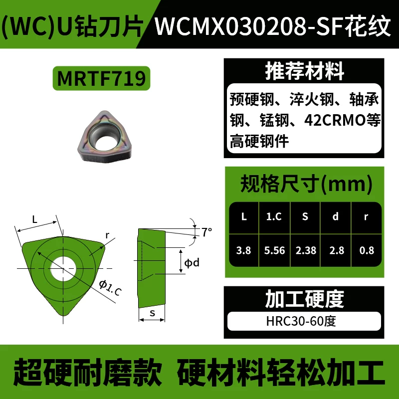 WC款U钻刀片