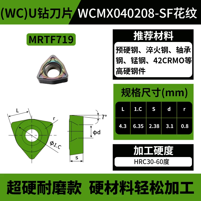 WC款U钻刀片