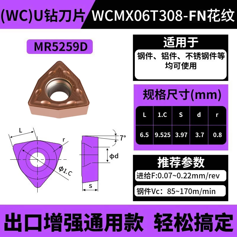 WC款U钻刀片