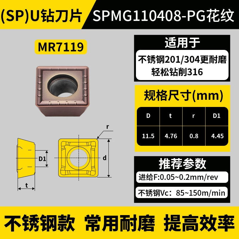 SP款U钻刀片