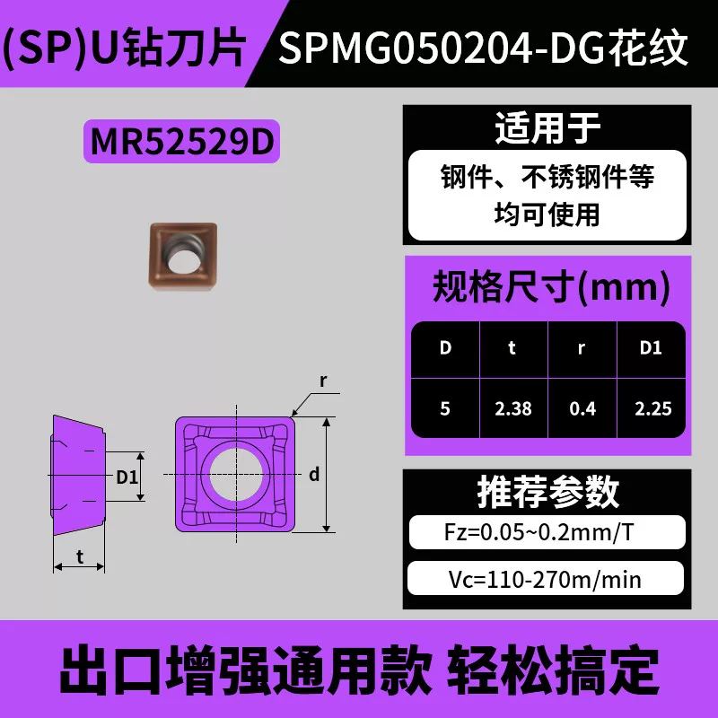 SP款U钻刀片