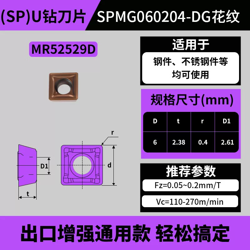 SP款U钻刀片