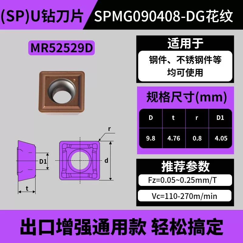 SP款U钻刀片