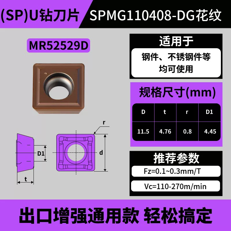 SP款U钻刀片